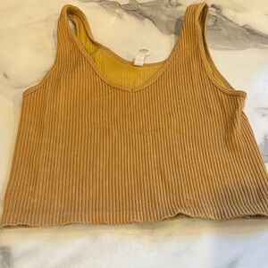 Aeropostale Ribbed Mustard Tank Top